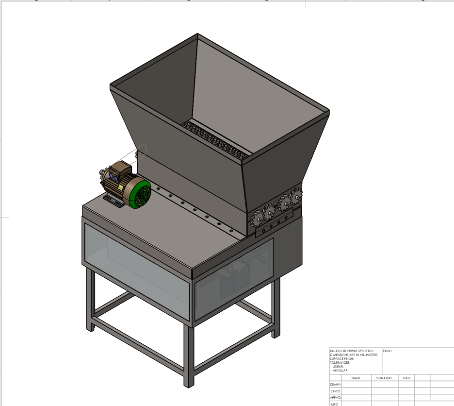 Maize cob crusher prototype